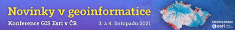 Konference GIS Esri v ČR, 3. a 4. listopadu 2021